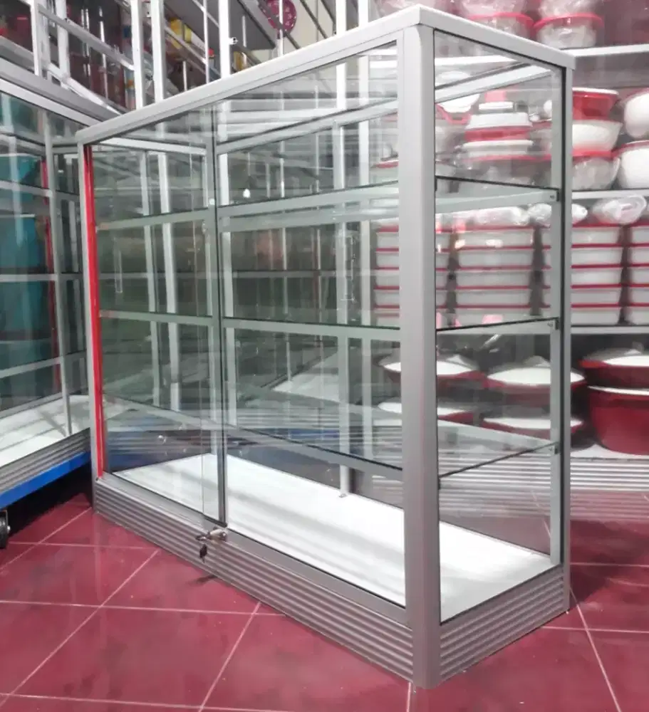 Etalase Kaca Serbaguna & Multifungsi Panjang 1,2 Meter
