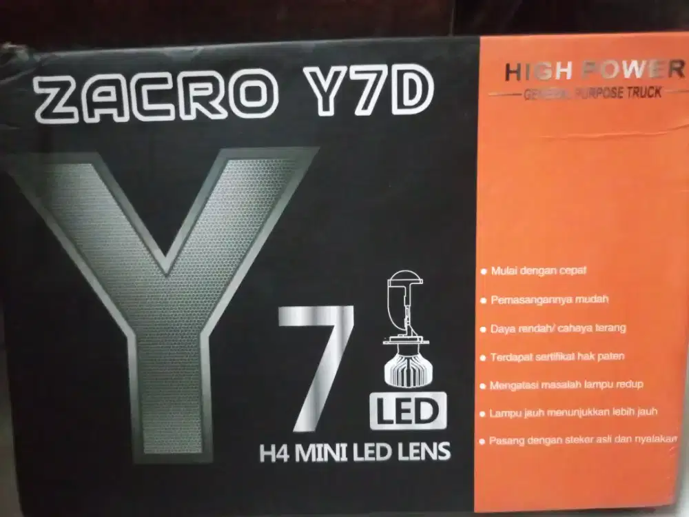 Lampu mobil merk Zarco Y7D H4mini LED