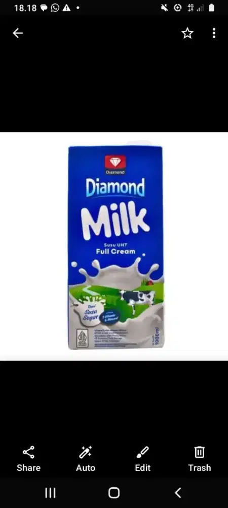 Jual susu diamond ukuran 1 liter