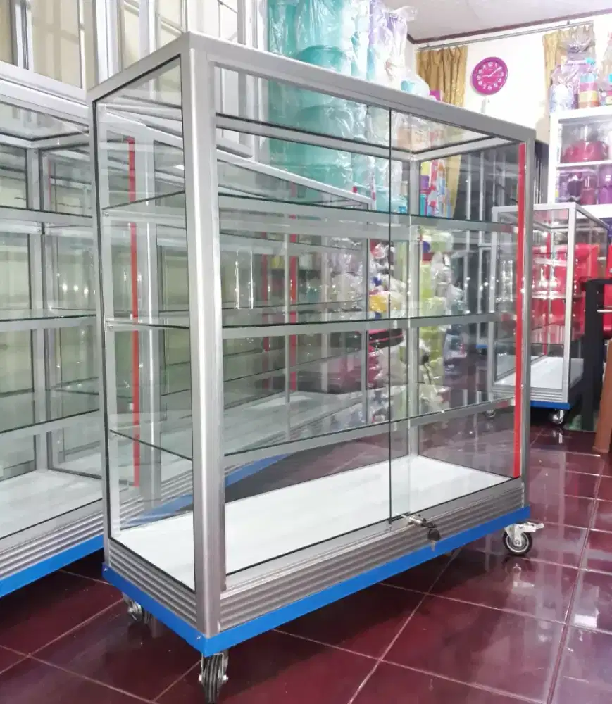 Etalase 1M Pakai Roda Besar Buat Toko,Warung