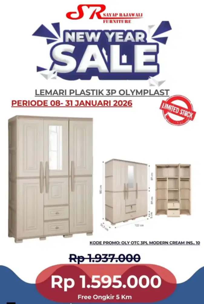 promo Lemari Plastik Olymplast Murah Area Jogja (dwi)