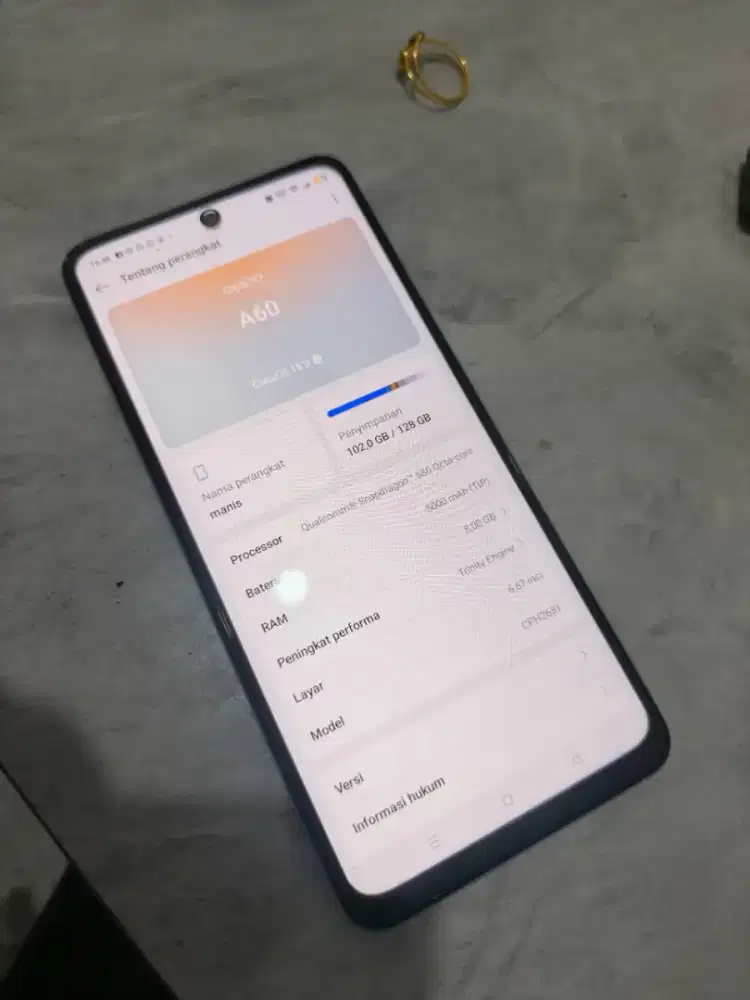 Oppo A 60.
Lengkap kotak. Charger