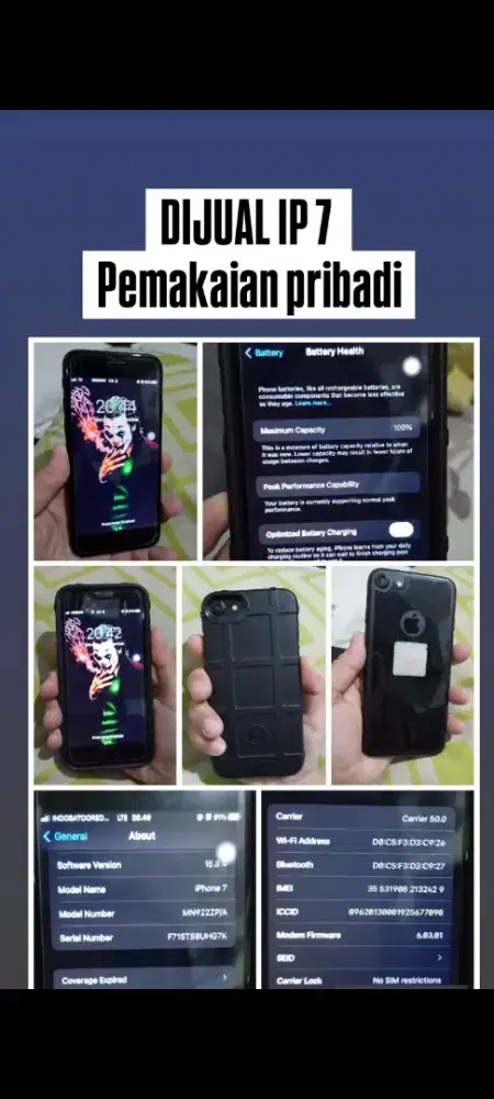 Iphone 7 128GB warna Hitam