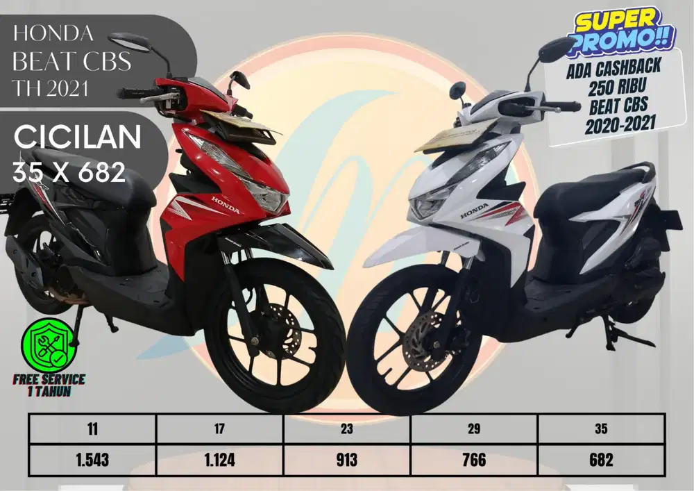 CashBack DP Bro BEAT CBS TAHUN 2021 ANGS RINGAN PROSES KREDIT MUDAH