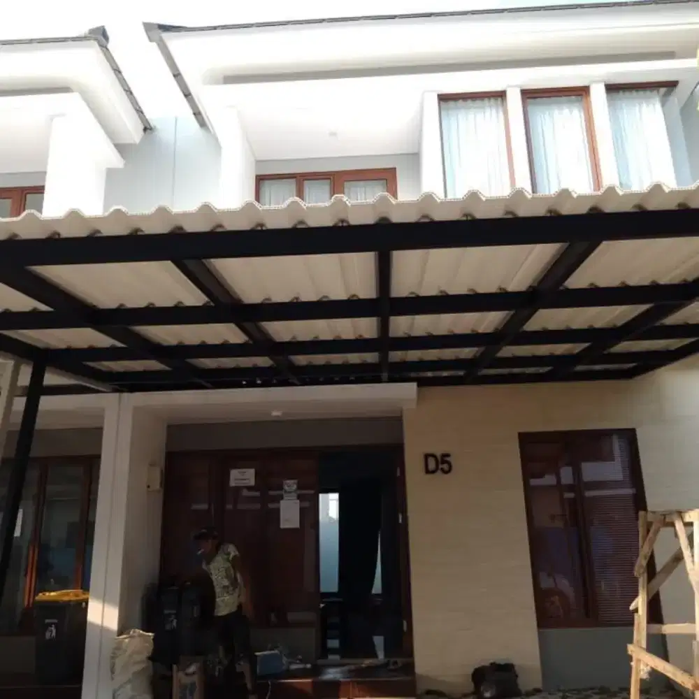 Kanopi rumah atap alderon besi holo galvanis