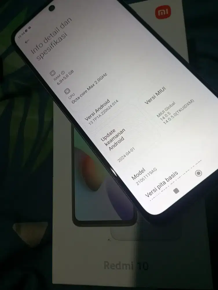 REDMI 10 6/128 5000MAH SEPERTI BARU