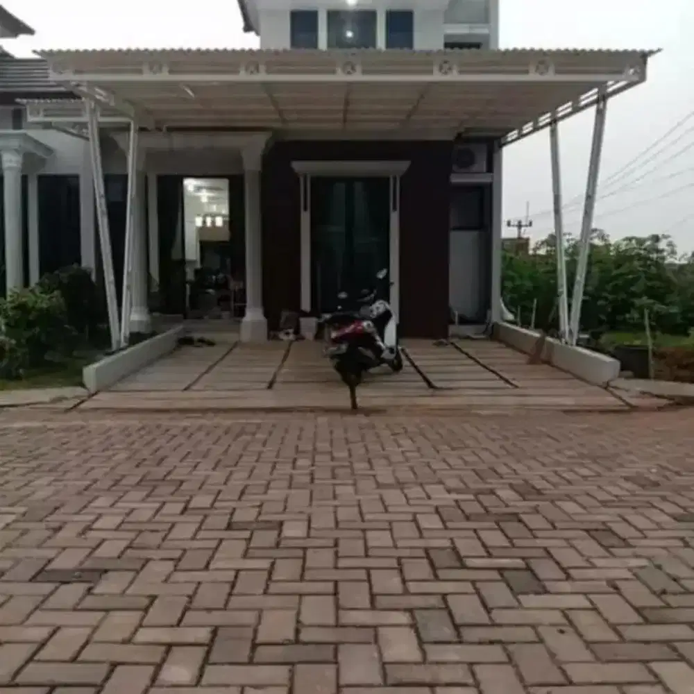 Kanopi rumah atap alderon rangka galvanis termurah