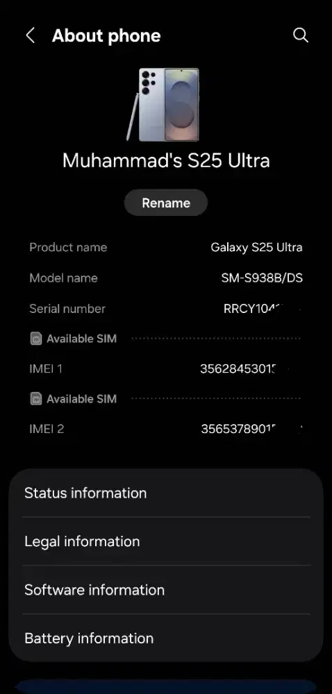 Samsung Galaxy S25 Ultra 12/512 Resmi Indonesia