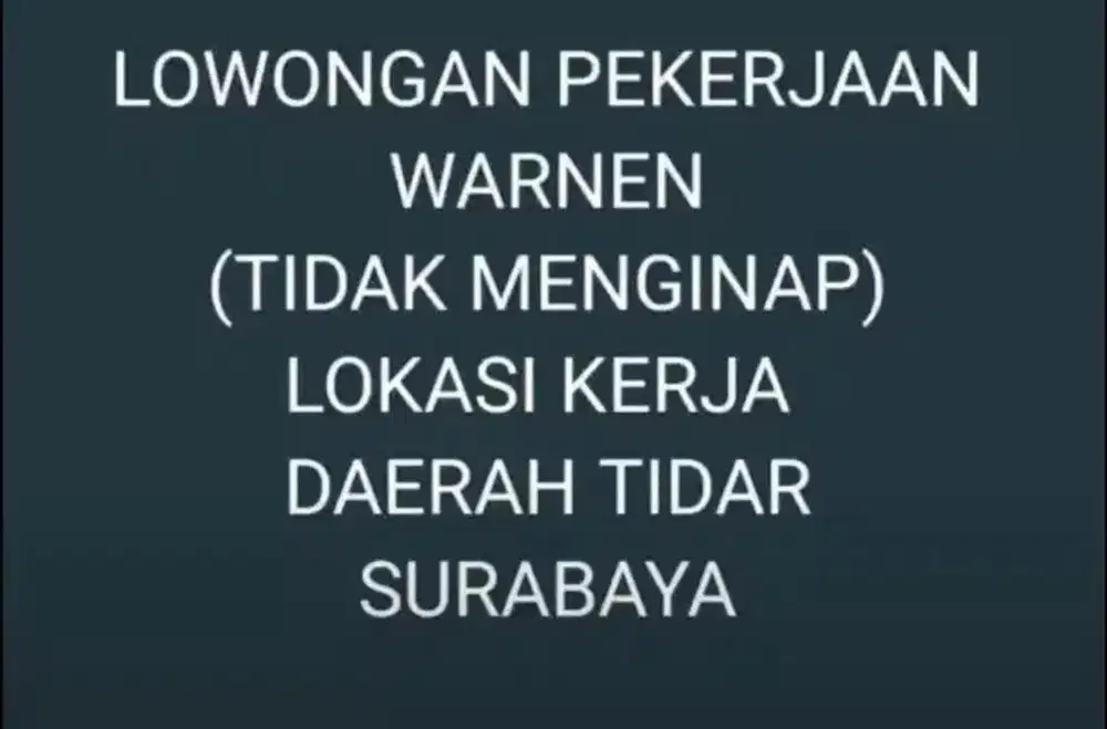Lowongan Kerja Asisten Rumah Tangga (ART - Warnen)
