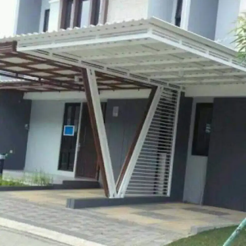 Kanopi rumah minimalis rangka galvanis termurah