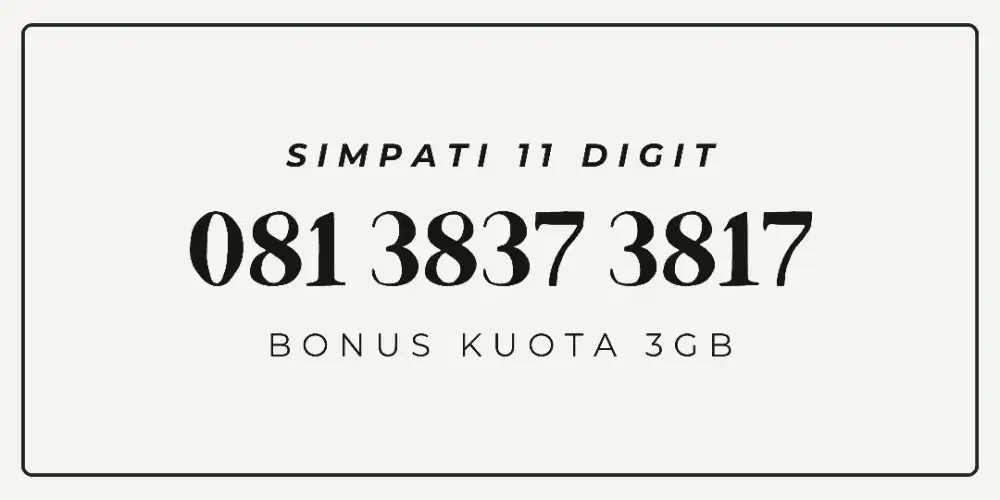 Nomor cantik nomer cantik simpati 11 digit
