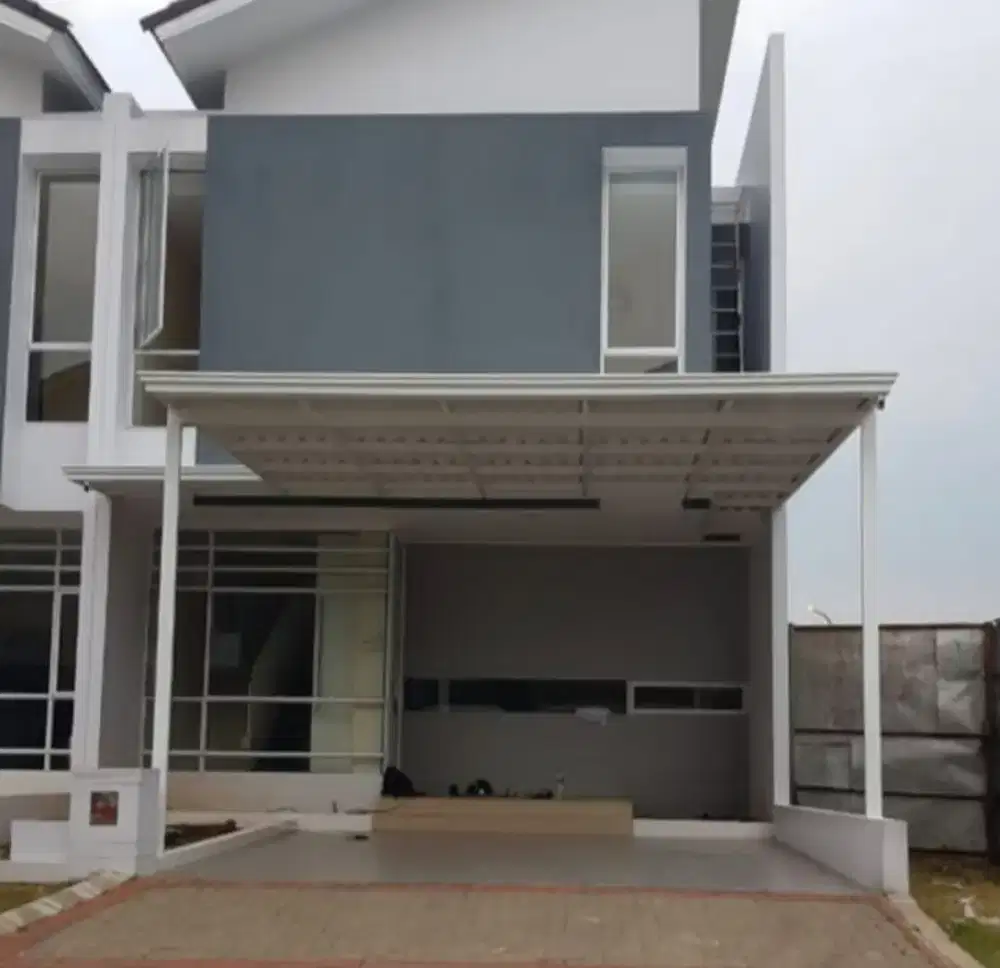 Kanopi minimalis rangka hollo galvanis