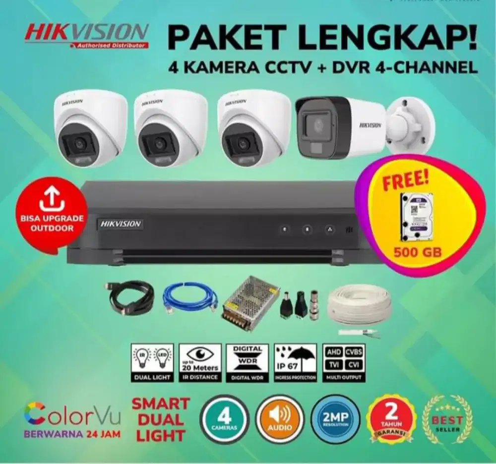 paket cctv hikvision 2mp