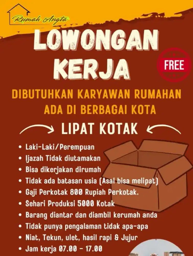 Lowongan Lipat kotak