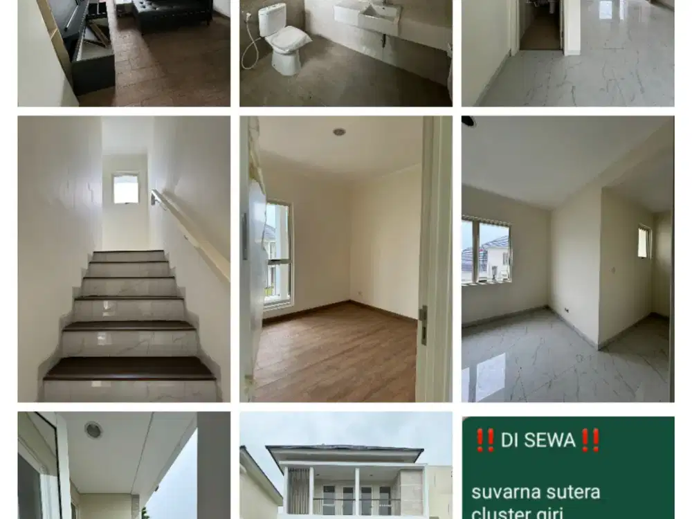 Disewakan giri suvarna sutera murah luas ada kolam gym dekat toll