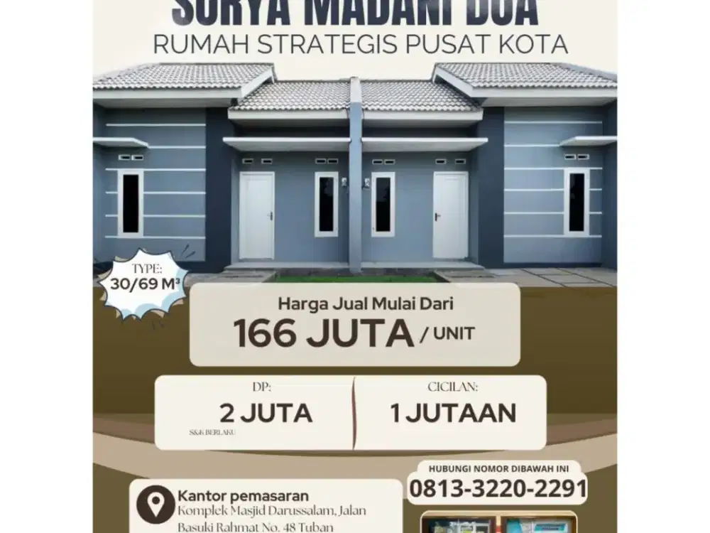 Rumah Subsidi Dengan Akses Jalan Mudah dan Di Tengah Pusat Kota