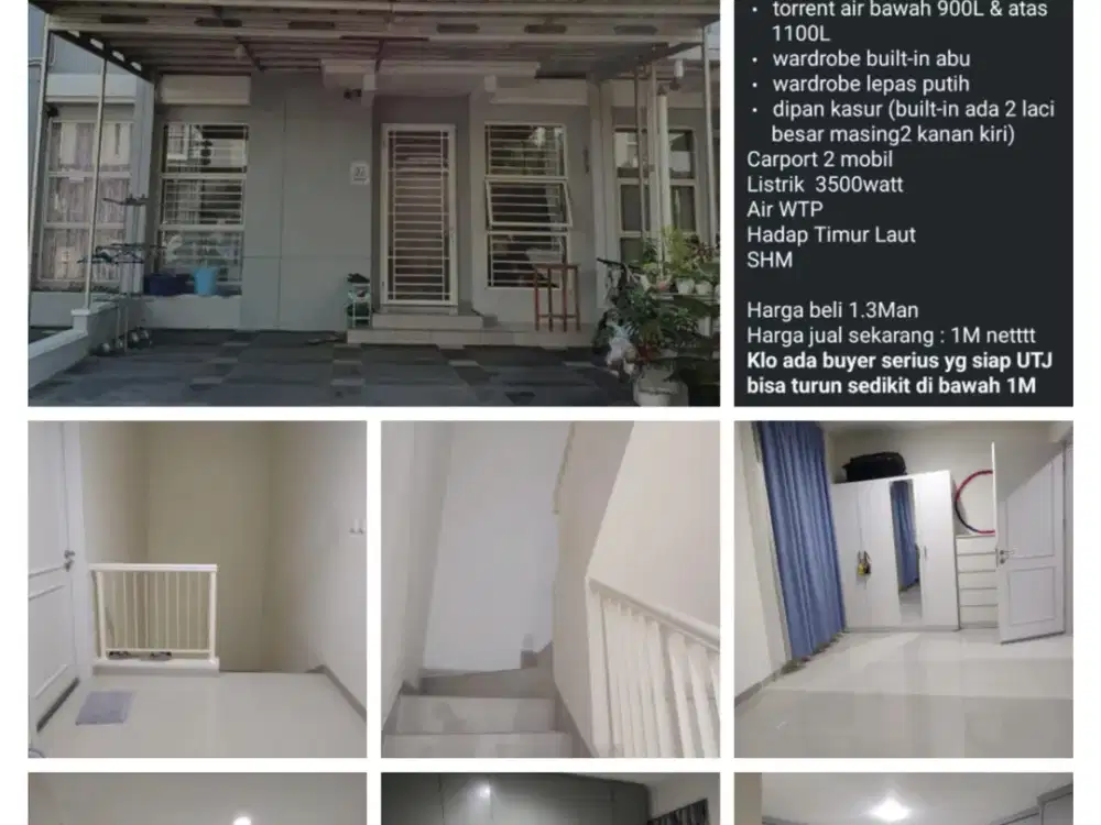 Dijual rumah cluster bahana alam sutera bersih rapi siap huni