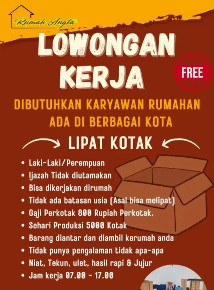 lowongan lipat kotak