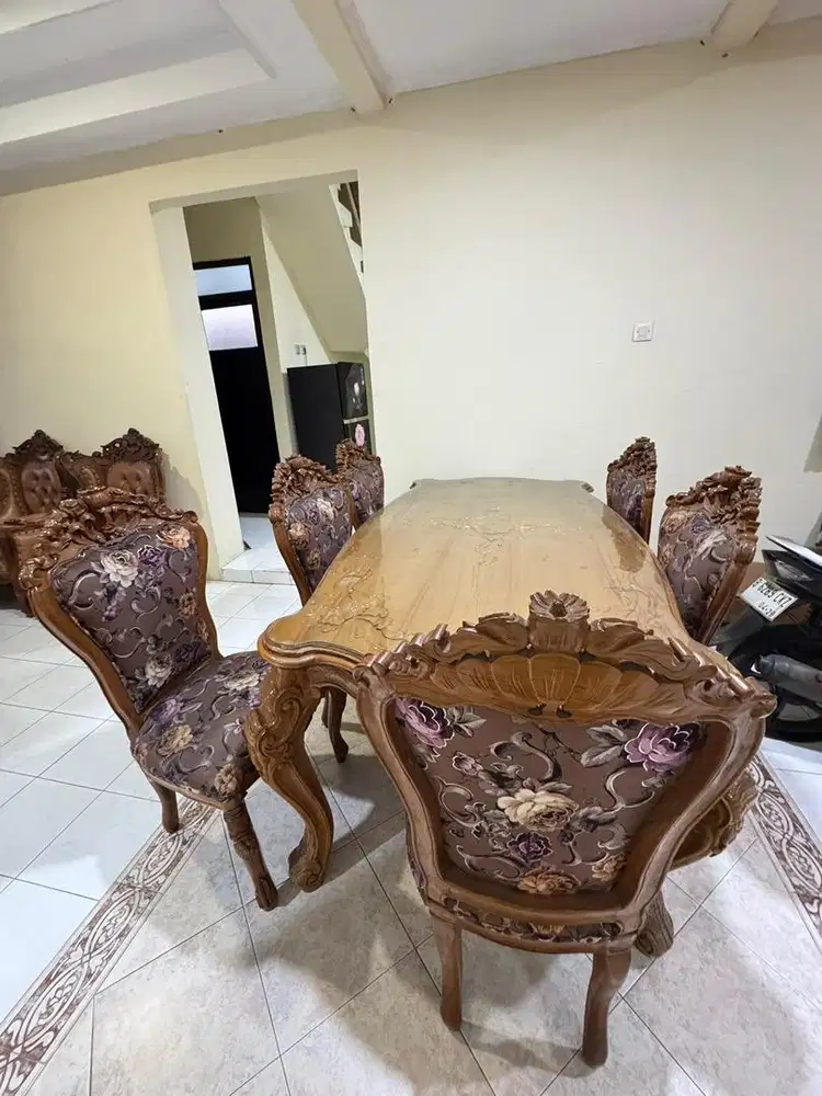Meja Makan Set Kayu Jati Bekas