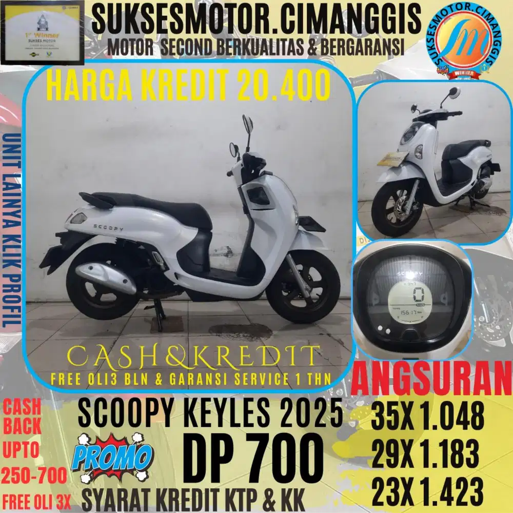 DP 700 NEW SCOOPY KEYLES CASHBACK 700 RIBU FREE OLI3BLN