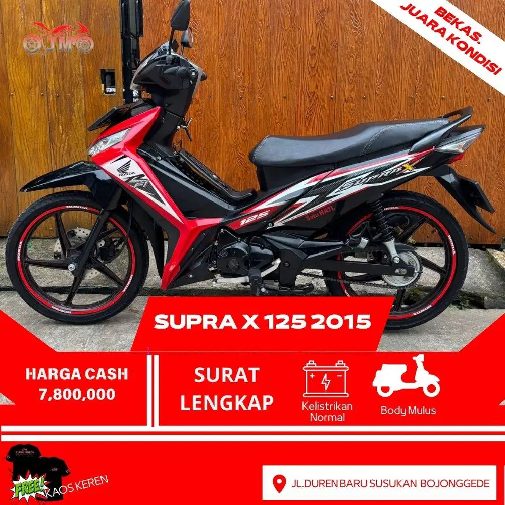 SUPRA X 125 TAHUN 2015 PAJAK PANJANG SIAP PAKE NO KENDALA