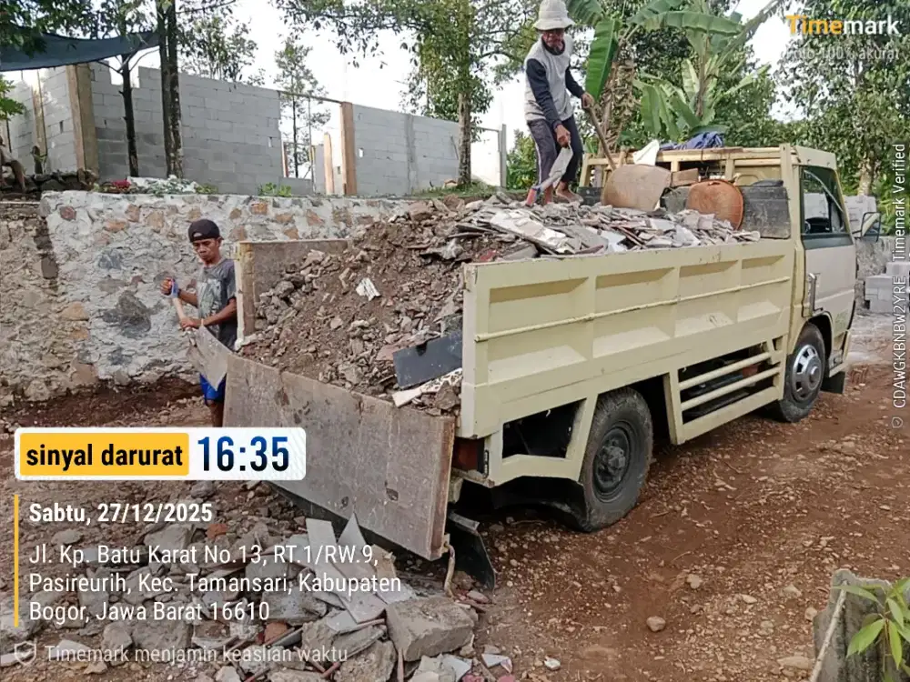 Jasa angkut/buang puing, sampah projek, pindahan rumah dll.