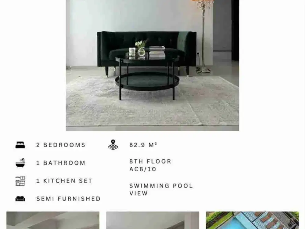 Dijual 2br Apartemen Semi Furnish The Accent Bintaro