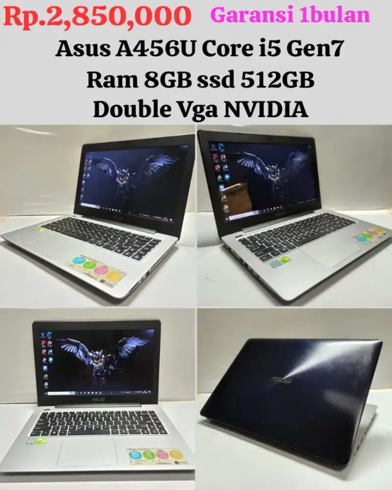 Asus A456U Core i5 Gen7 Ram 8GB ssd 512GB/Double Vga NVIDIA