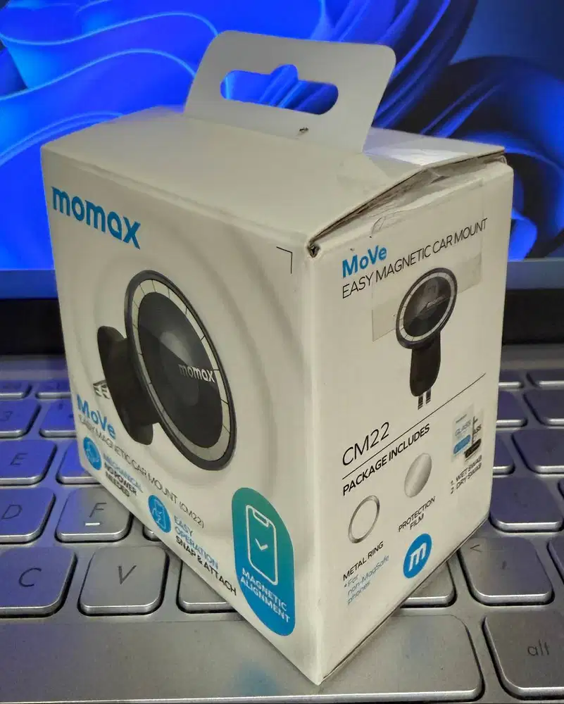 Momax Holder HP Mobil For iPhone Android Easy MoVe Magnetic Car Mount