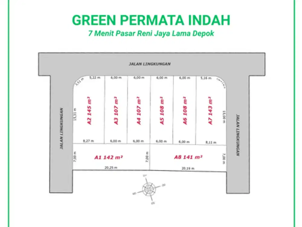 Kavling Perumahan, Dekat The Park Sawangan Mall, SHM