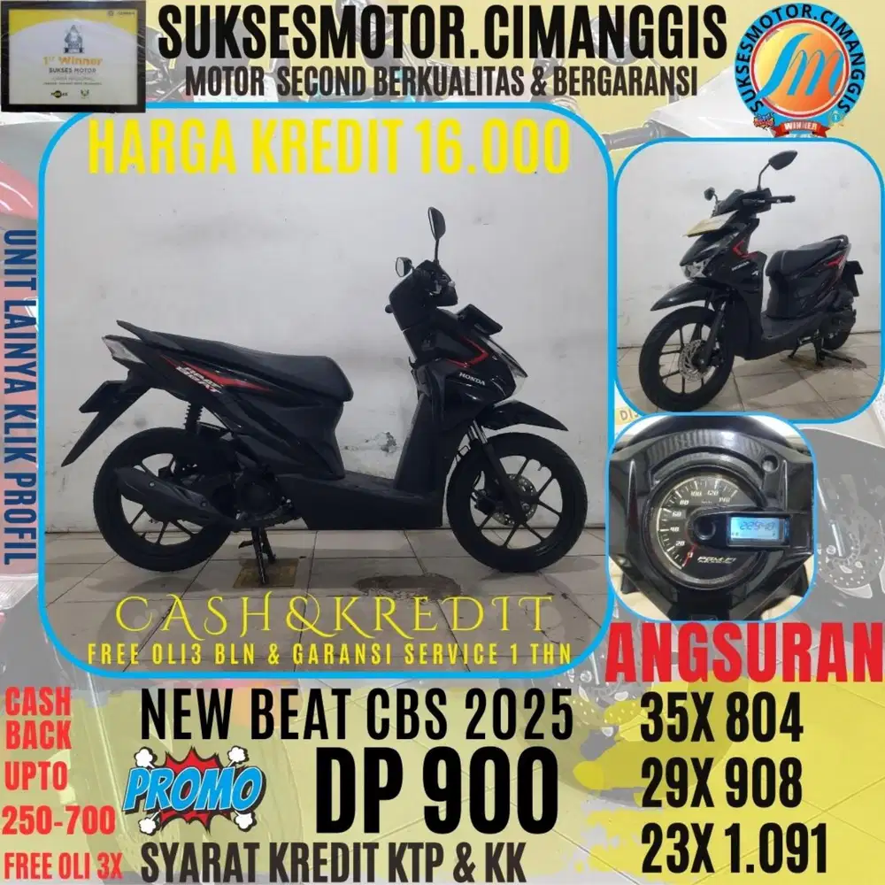 DP 900 NEW BEAT CBS LED CASHBACK UPTO 700 RIBUAN FREE OLI3X