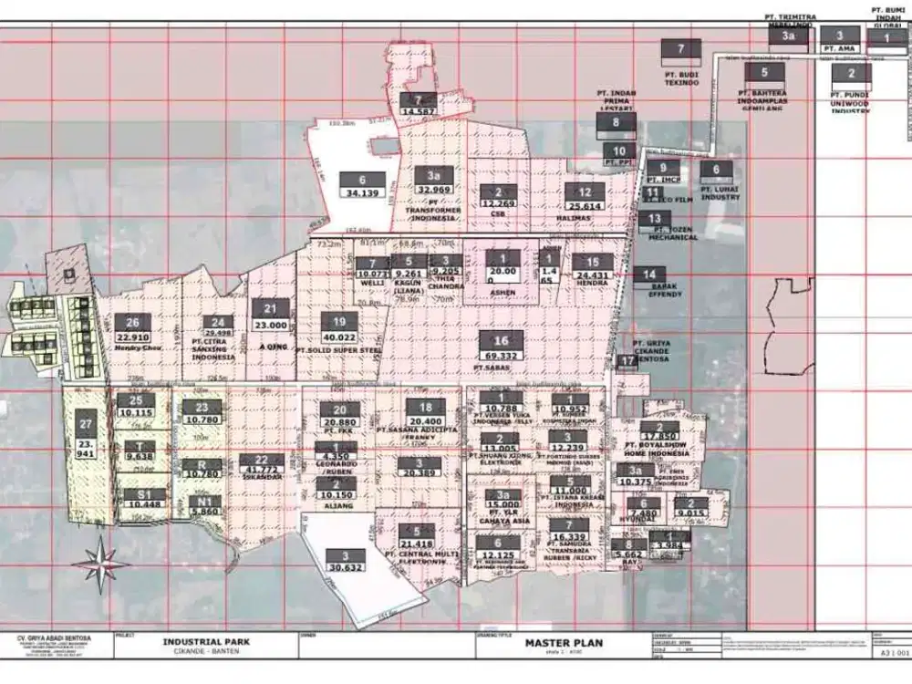 Tanah Kavling Industrial Park di Budi Texindo Cikande Serang Banten