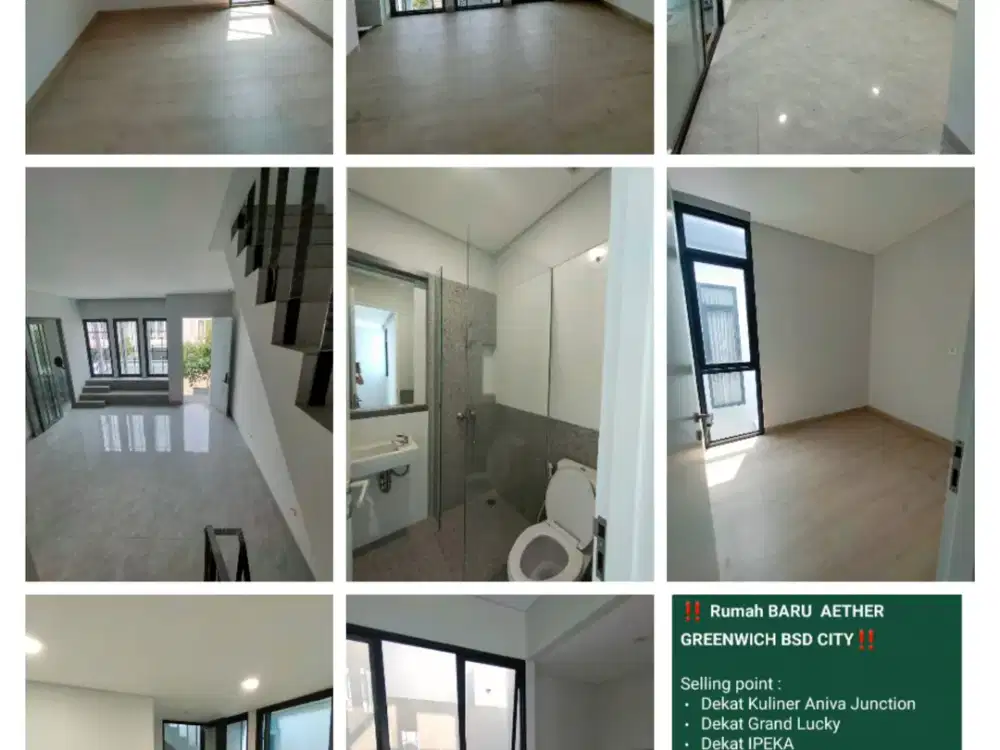 Aether sewa murah bsd tangerang selatan 3 lantai mewah
