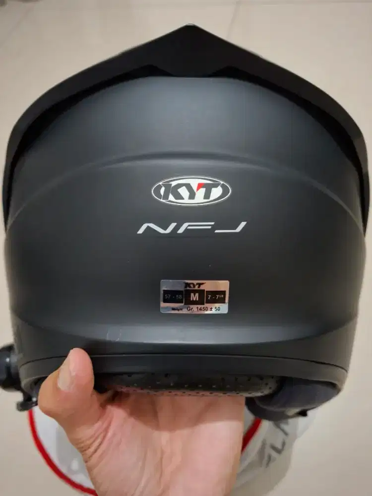 Jual Helm KYT NFJ Black Doff Flat Visor Original Bandung