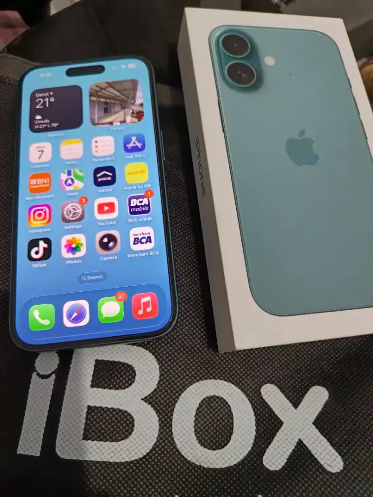 Jual Iphone 16, 128gb warna Teal