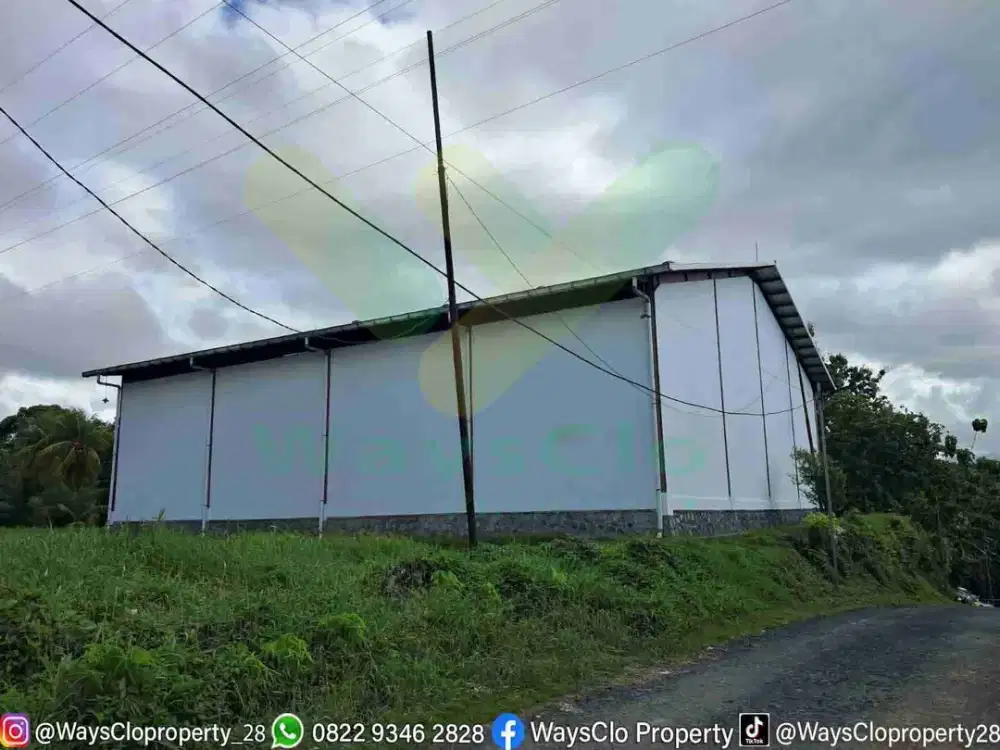 DISEWAKAN GUDANG CANTIK DAN STRATEGIS DAERAH KALAWAT, HARGA SANGAT MURAH