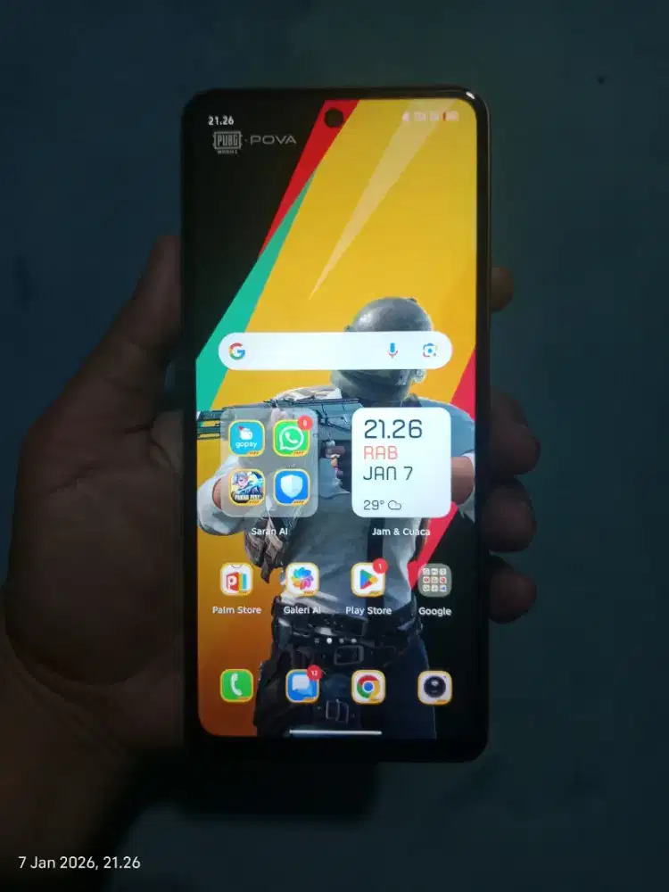 Techno pova 7 4G ram 8/256 gb nfc mulus batre 7000 mah mantep