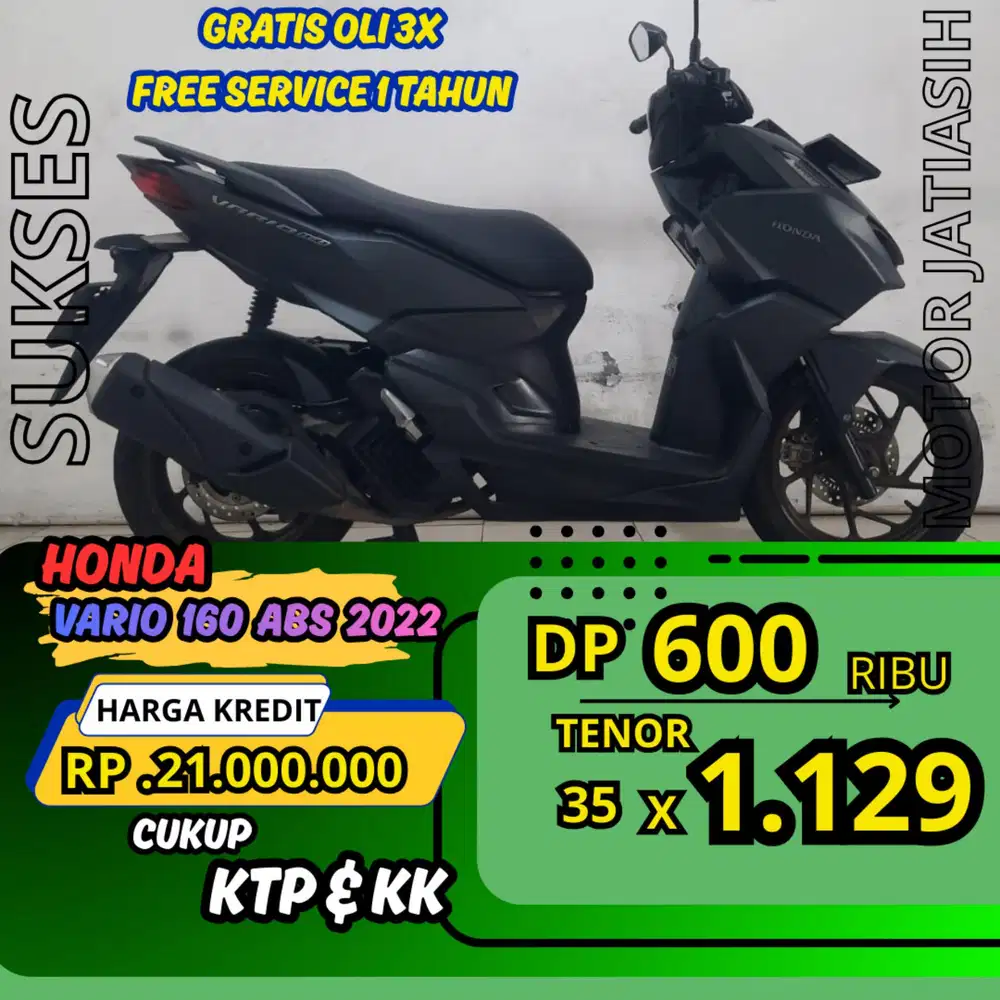 DP MURAH HONDA VARIO 160 ABS 2022 DP 600 RIBU BISA CASH/KREDIT