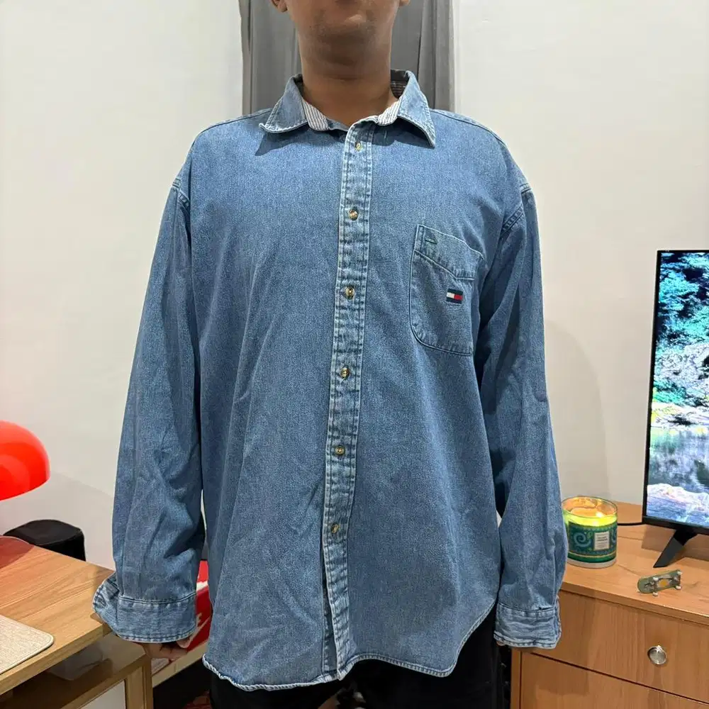 Kemeja Jeans Tommy Hilfiger