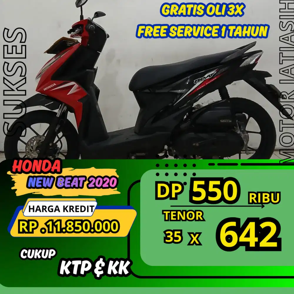 DP MURAH HONDA NEW BEAT CBS 2022 DP 550 RIBU BISA CASH/KREDIT