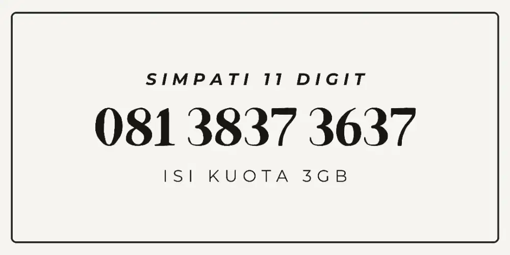 Nomer cantik nomor cantik simpati 11 digit
