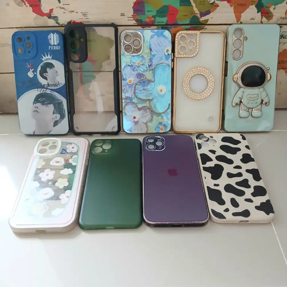 Casing iPhone 11 Pro Max, 9pcs, preloved (tidak bisa pilih, take all)