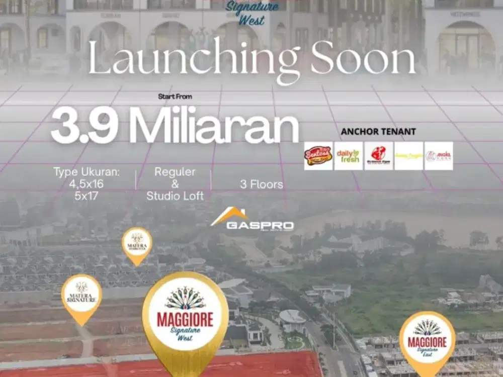 SEGERA LAUNCHING RUKO & STUDIO LOFT MAGGIORE SIGNATURE WEST! 3,9M nup now!