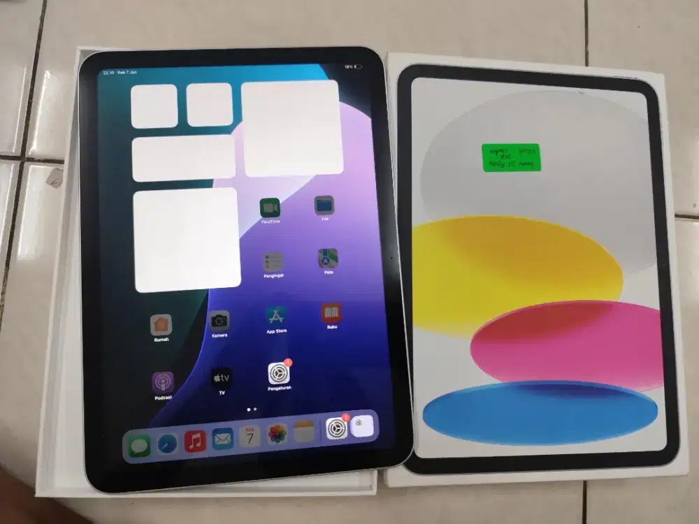 ipad 11 (a16) 128gb ibox fullset like new garansi on