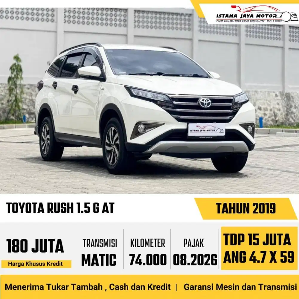 LOW KM Toyota Rush 1.5 G AT 2019 Putih
