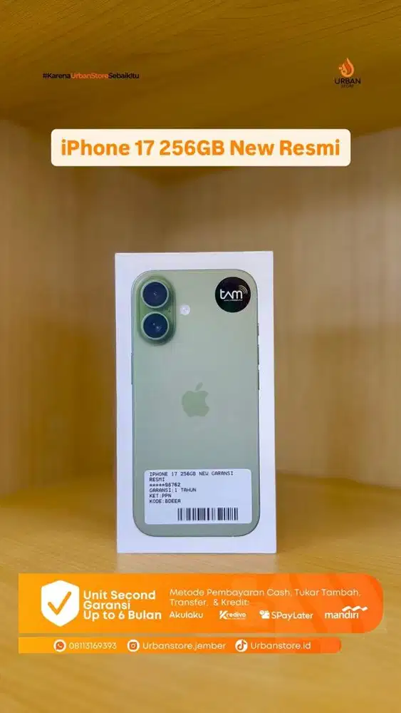 IPHONE 17 256GB NEW RESMI 1 UNIT SAJA