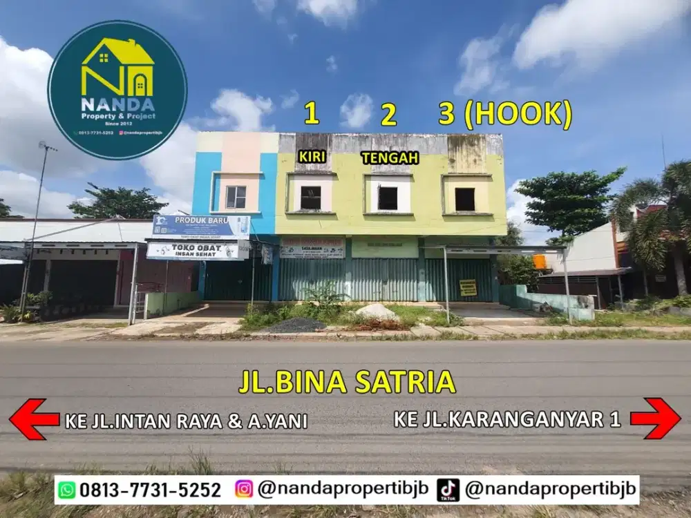 ruko 2 lantai di jl.bina satria loktabat utara cuma 400jutaan