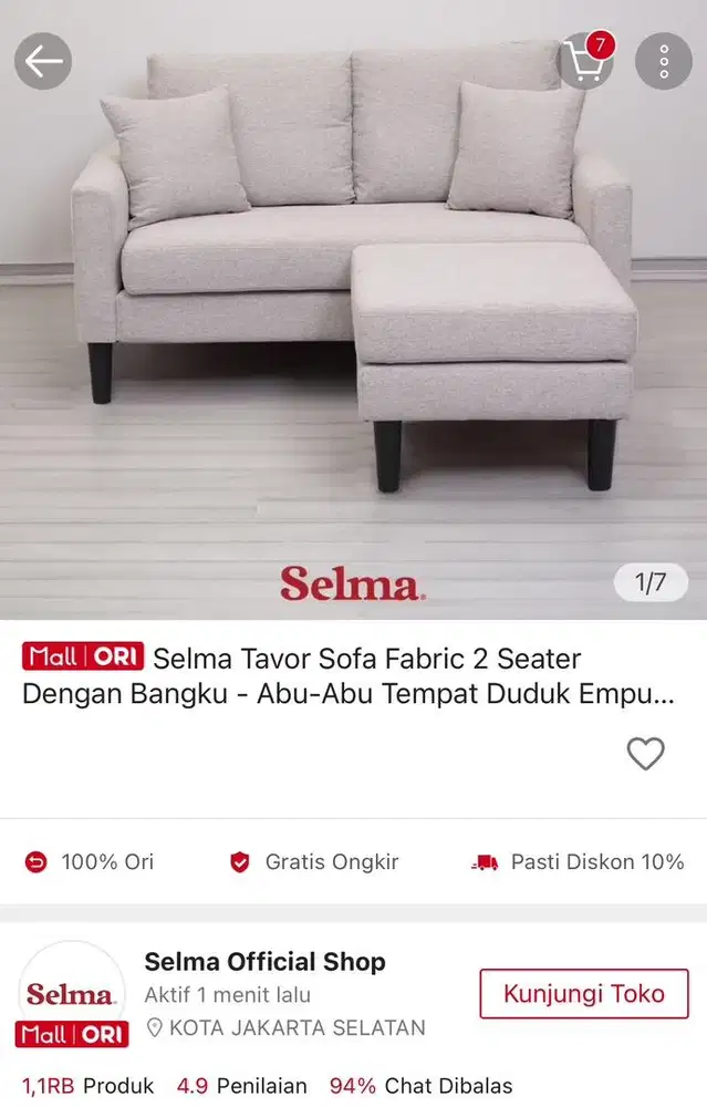 Sofa fabric 2 seater