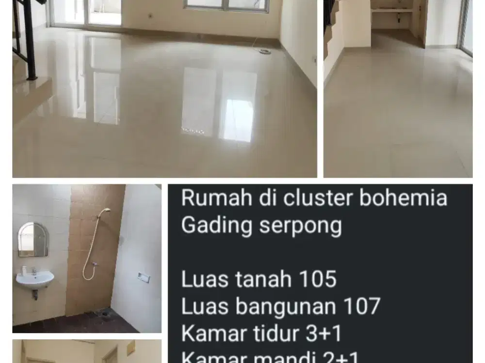 Kontrak rumah bohemia gading serpong tangerang kota murah 2 lantai cus