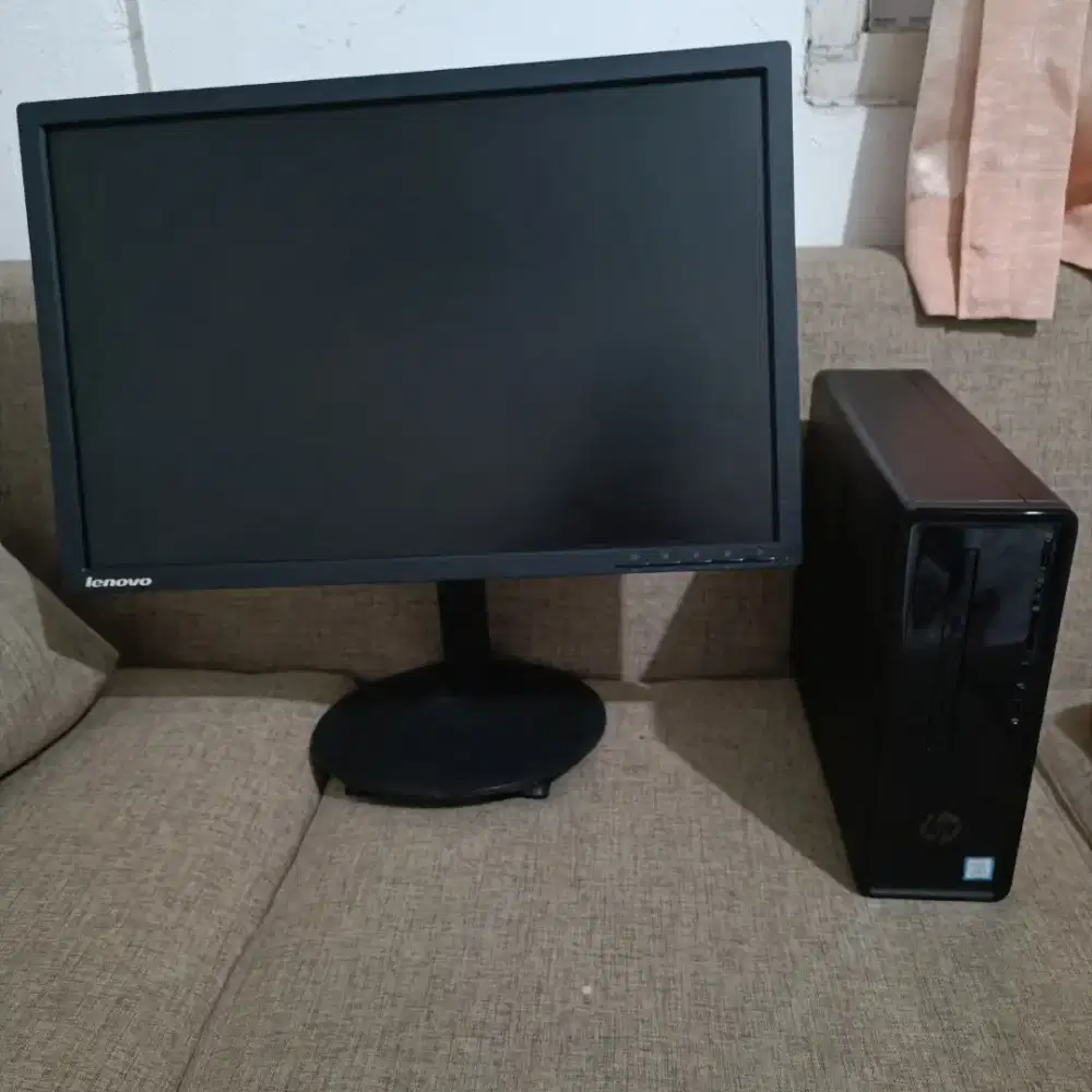 Pc Komputer gaming HP Slim i3 gen 8 ram 8 nvme 512gb radeon rx 550 4gb